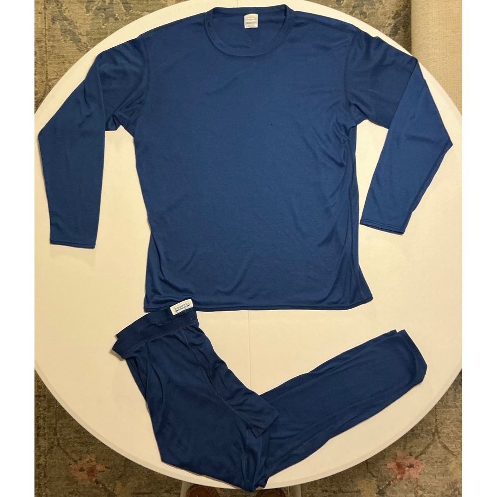 VTG USA Made Patagonia Capilene XL Navy Blue Base Layer Set Top Pants